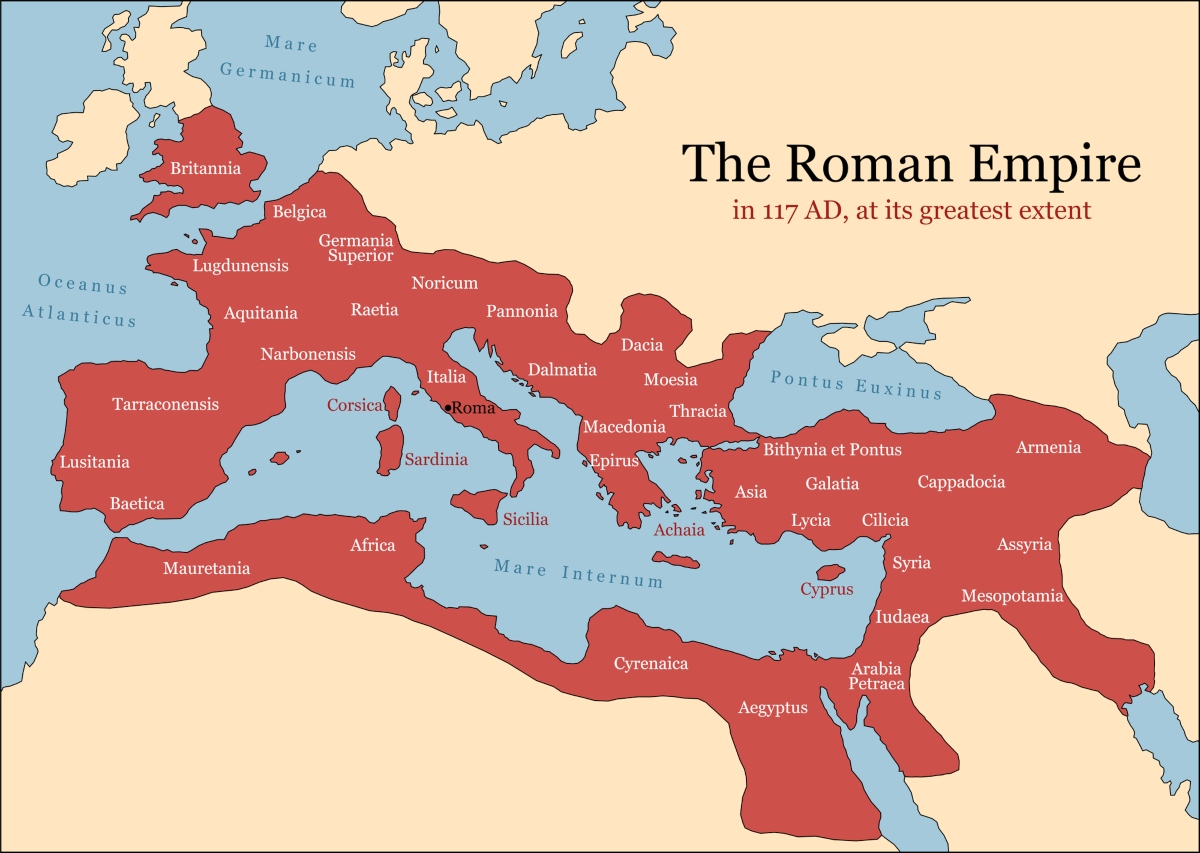 map of roman empire